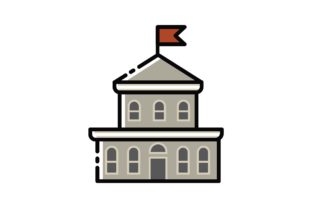 Line Grey School Icon: A Modern Graphic Design Asset for Content Creators
