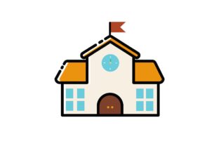 Line Yellow School Icon: A Versatile Graphic Design Asset for Modern Content Publishing