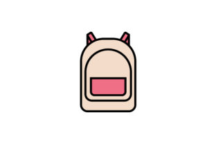School Bag Linear Fill Icon Vector: A Versatile Graphic for Modern Branding