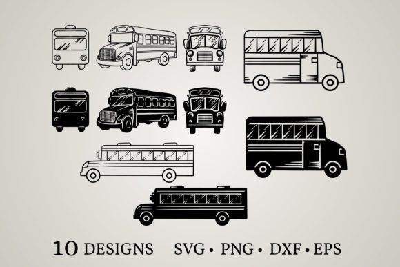 School Bus Bundle: A Graphic Design Asset for Playful Branding and Print Templates