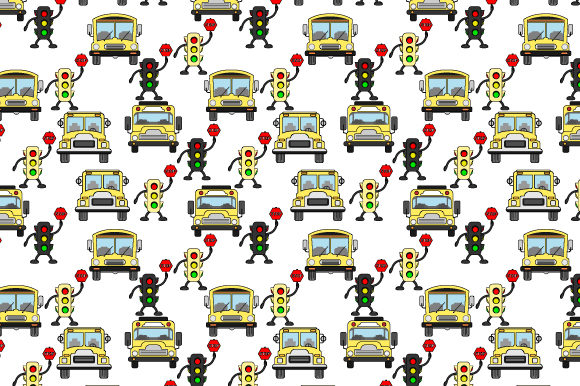 School Bus Pattern: A Versatile Graphic Design Asset for Content Creators
