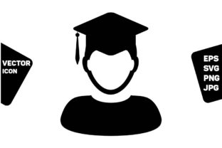 School Icon Vector Male Student Person for Modern Branding and Marketing