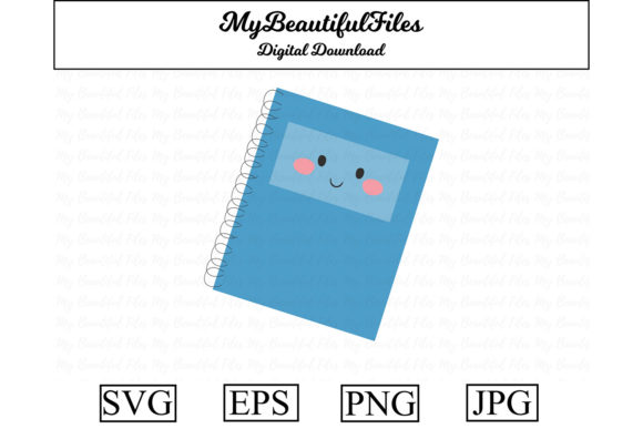 School Notebook Kawaii Clipart: A Versatile Graphic Design Asset for Creative Sellers