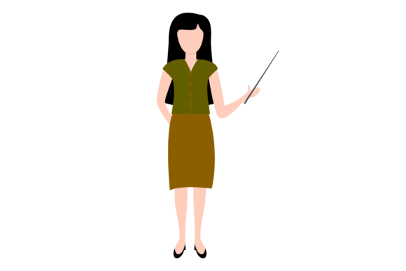 Teacher Flat Character Woman: A Versatile Design Asset for Creative Projects