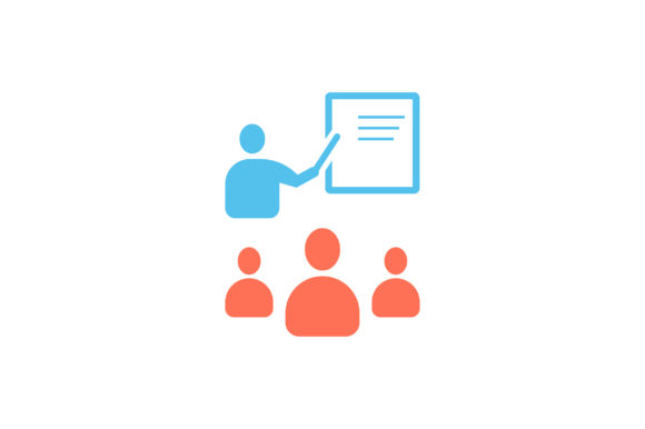 Teacher Teaching in Classroom Flat Icon Review for Real Projects
