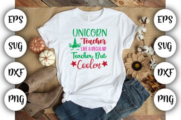 Unicorn Teacher Quotes Design – A Versatile Graphic for T-Shirt Creations